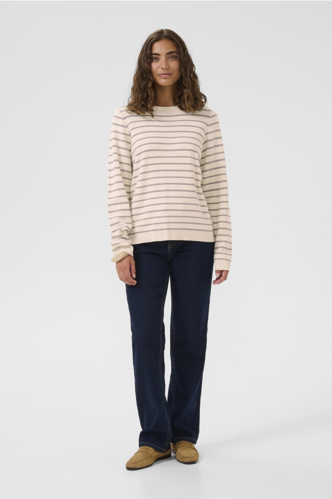 CUEBBA ANNEMETTE ON PULLOVER 50111975 107834 Whitecap Grey Stripe